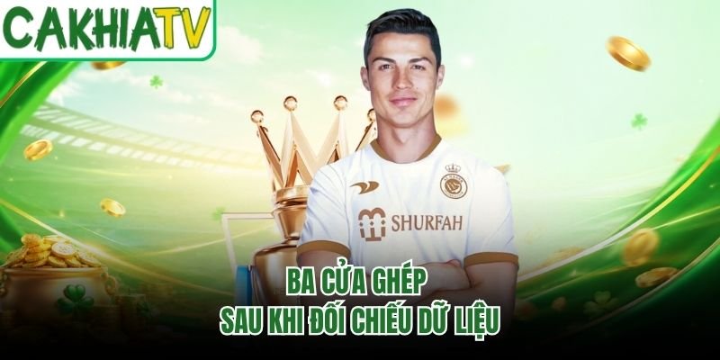 Ba cửa ghép sau khi đối chiếu dữ liệu