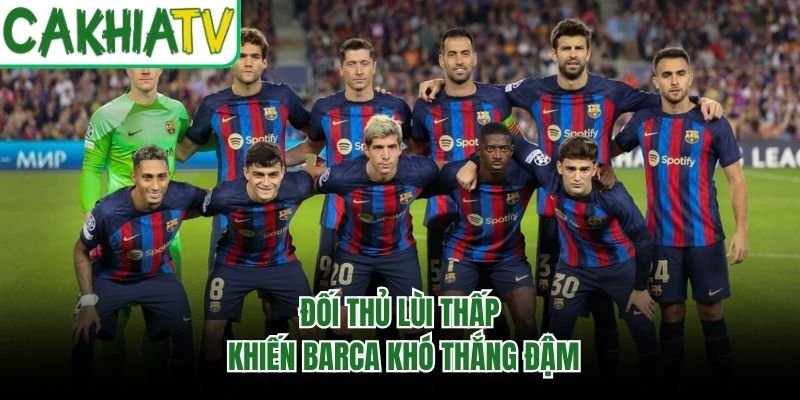 Đối thủ lùi thấp khiến Barca khó thắng đậm